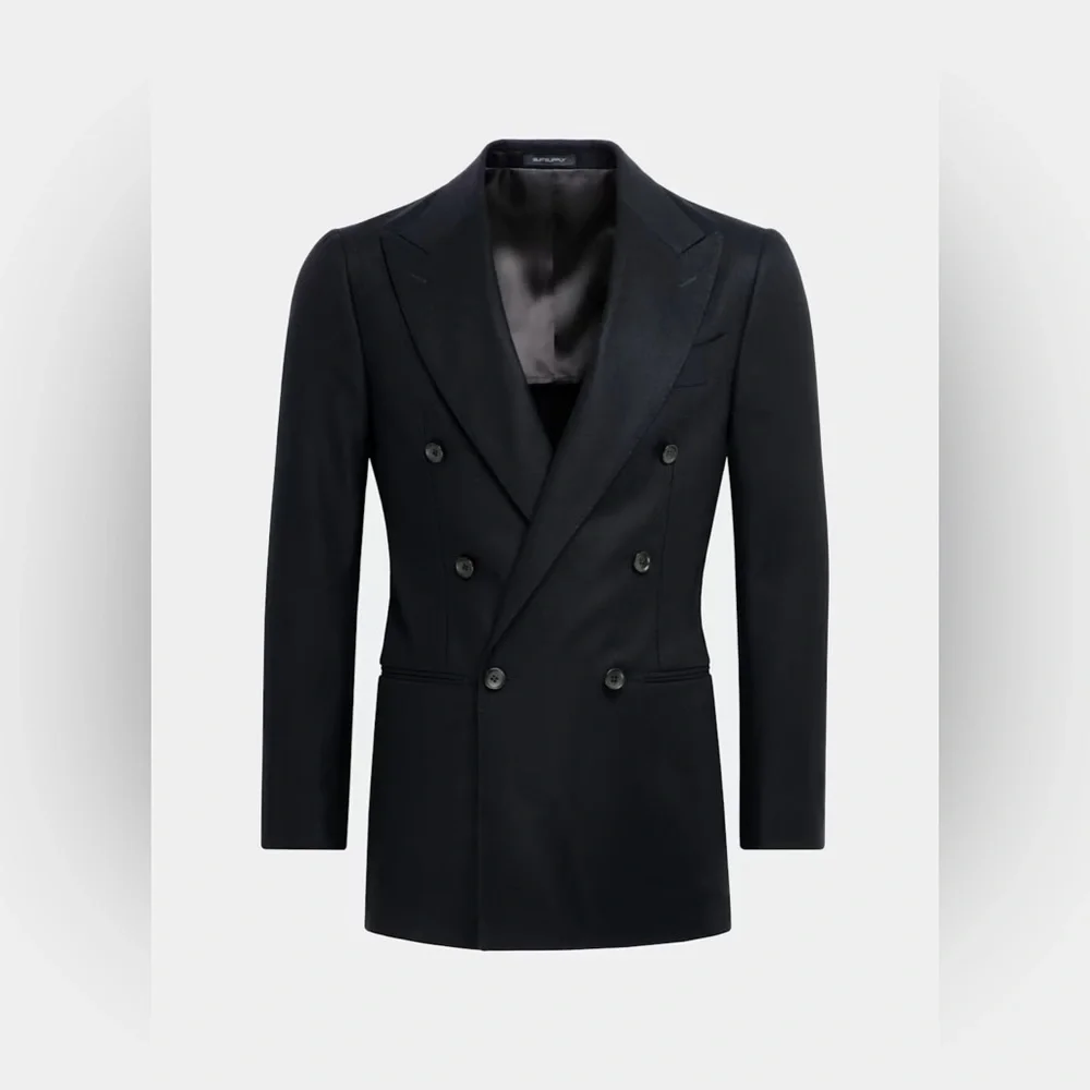 SUIT SUPPLY HAVANA DOUBLE BREASTED NAVY SUIT